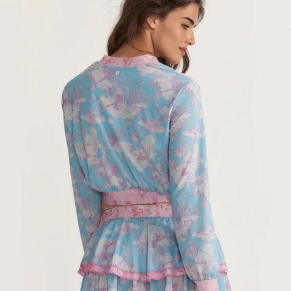 LoveShackFancy X Hurley NWT "Under the Sea" Lurex Mermaid Bomber Jacket Large - Picture 5 of 16